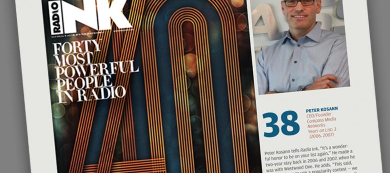 Peter Kosann recognized in RadioINK Top 40 Most Powerful